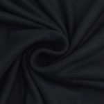 zwart | Viscose fijne ribjersey brushed, zwart