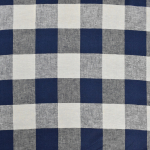 donkerblauw | Viscose Linnen Karo, donkerblauw