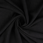 zwart | Viscose linnen mix, zwart