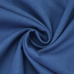 blauw | Viscose linnen mix uni, blauw