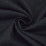 zwart | Viscose linnen mix uni, zwart