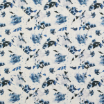blauw | Viscose Linnen Rose Dream, blauw