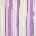 pourpre | Tissu lin viscose rayé, pourpre