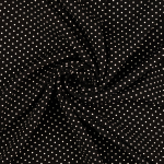 noir | Tissu viscose popeline à pois Mini, noir