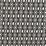 noir | Tissu viscose popeline Géométrique Pattern, noir