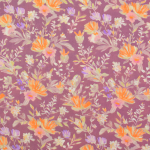 oudroze | Viscose Popeline wildflowers, oudroze