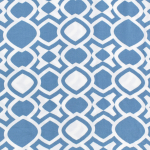bleu denim | Tissu viscose sergé twill Geométrique Vintage Retro Dream, bleu denim