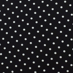 black | Viskose Voile Big Dots, black