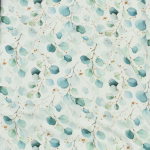 wit | Viscose voile eucalyptus leaves, wit