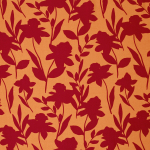 oranje | Viscose voile Shadow Flowers, oranje