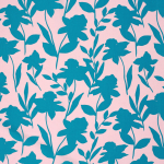 roze | Viscose voile Shadow Flowers, roze