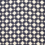marineblauw | Viscose stof Flower Cubes, marineblauw