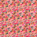 orange | Viscose fabric Flower Paradise, orange