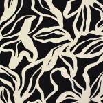 schwarz | Viskosestoff Leaf Dream, schwarz