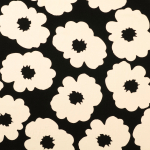 noir | Tissu viscose Shadow Flowers, noir