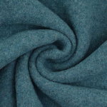bleu pétrole | Tissu loden id. laine bouillie, bleu pétrole chiné