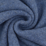 bleu fumée | Tissu loden id. laine bouillie, bleu fumée chiné