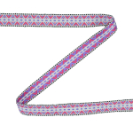 bright pink | Woven ribbon Boho 13 mm, bright pink