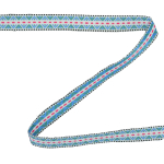 turquoise | Woven ribbon Boho 13 mm, turquoise