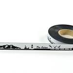 OSTSEE | Woven ribbon My home skyline THE BALTIC SEA black / white