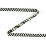 noir | Bande coton sergé zigzag, 10 mm, noir