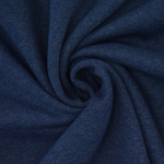 bleu denim | Tissu sweat molleton chaud recyclé, bleu denim chiné