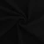 noir | Tissu laine vierge uni, noir