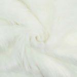 blanc | Tissu fausse fourrure à longs poils hirsutes, blanc