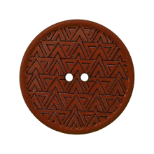 rouge foncé | Bouton couture chanvre et polyester recyclé 28 mm, 2 trous, rouge foncé (0054)