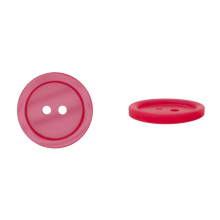 rose fuchsia | Bouton couture plastique 20mm 2 trous, rose fuchsia
