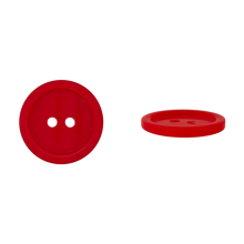 rouge | Bouton couture plastique 11mm 2 trous, rouge