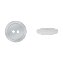 blanc | Bouton couture plastique 15mm 2 trous , blanc