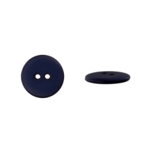 bleu foncé | Bouton couture plastique 15mm 2 trous, bleu foncé