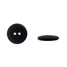 noir | Bouton couture plastique 12mm 2 trous, noir