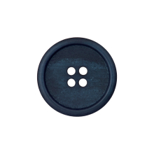 bleu foncé | Bouton couture papier recyclé, 28mm 4 trous, bleu foncé
