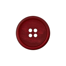 rouge foncé | Bouton couture papier recyclé, 28mm 4 trous, rouge foncé