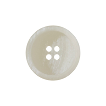 blanc cassé | Bouton couture plastique et papier recyclés, 28 mm 4 trous, blanc neige(0014)