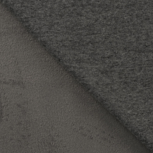 gris foncé chiné | Tissu sweat polaire alpine, gris chiné