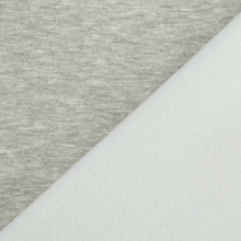 hellgrau melange | Alpenfleece / Sweat uni, hellgrau meliert