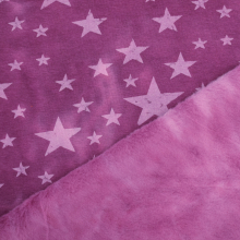baies | Tissu sweat polaire alpine Batik Tie dye Stars, baie