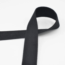 zwart | Katoenen tassenband 30 mm, zwart