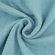 lichtturquoise | Katoenen mousseline linnenlook, licht turquoise