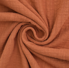 terracotta | Katoenen mousseline linnenlook, terracotta