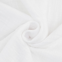 wit | Katoenen mousseline linnenlook, wit