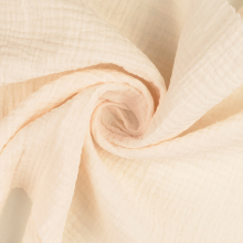 creme | Baumwoll Musselin Uni, creme