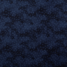 donkerblauw | Katoenen stof big dots, donkerblauw