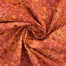 donkeroranje | Katoen popeline ranken, donkeroranje