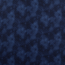 donkerblauw | Katoenen stof small dots, donkerblauw