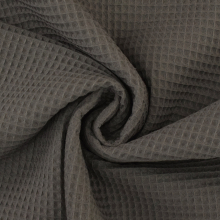 taupe foncé | Tissu nid d'abeille gaufré, taupe foncé