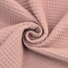rose poudré | Tissu nid d'abeille gaufré, rose poudré